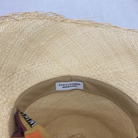 Woven Derby Hat with Patterned Ribbon - Picture 4 of 4